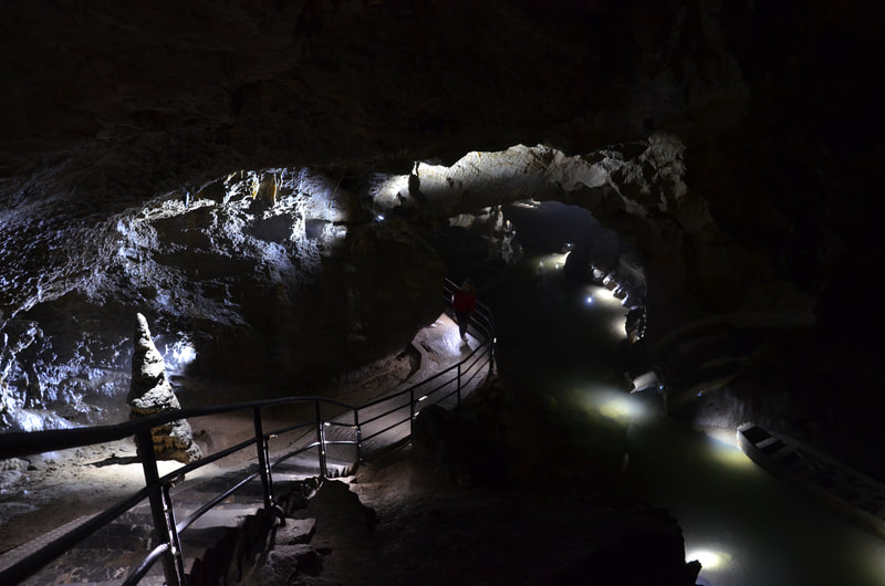 Grotte de Remouchamps en Belgique. 